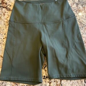 Calia olive green biking or yoga shorts